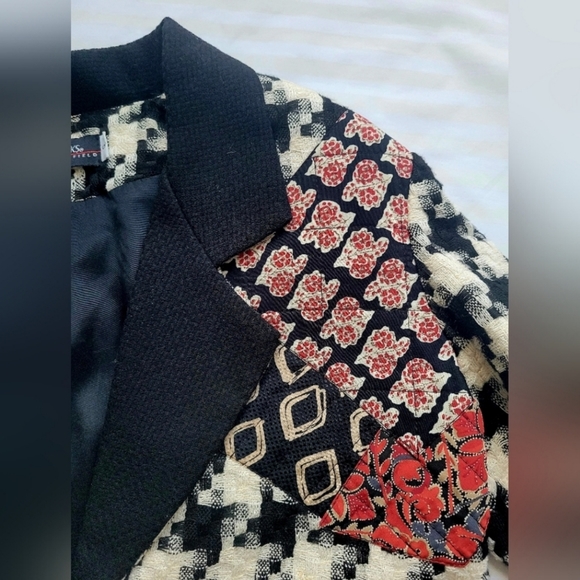 Canvasbacks Lutton & Horsfield Women's Patchwork Blazer Jacket Art-to-Wear Small - Picture 12 of 16